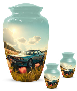 Classic Car Keepsake Urn for Dad | Small Car Memorial Urn for Male Ashes