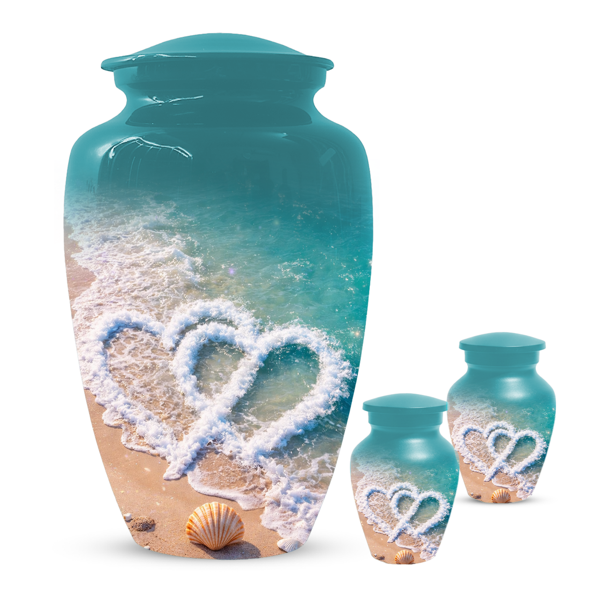 Beach Cremation Urn for Ashes | Personalized Ocean Memorial Urn for Mom