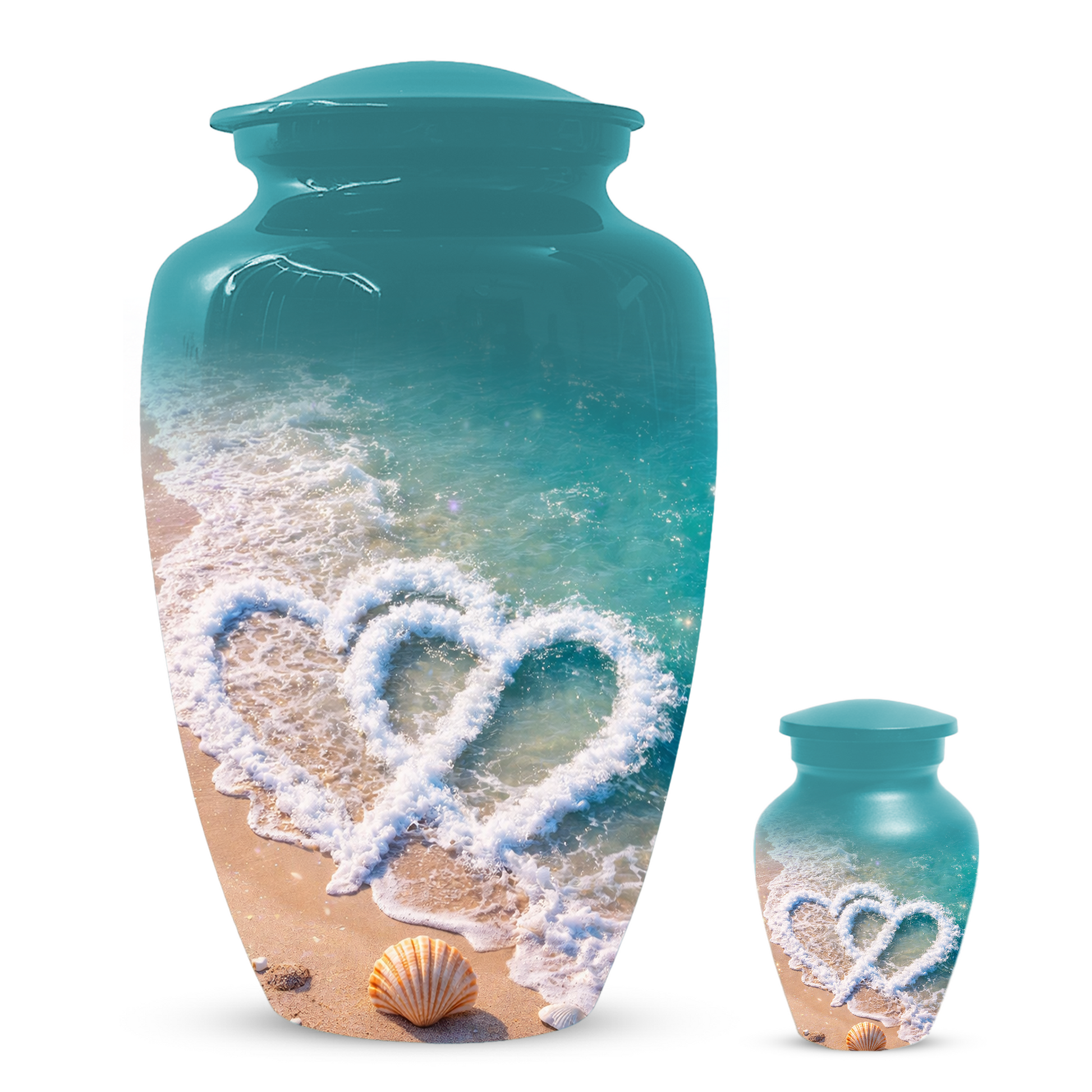 Beach Cremation Urn for Ashes | Personalized Ocean Memorial Urn for Mom