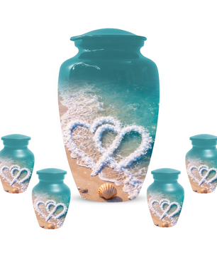 Beach Cremation Urn for Ashes | Personalized Ocean Memorial Urn for Mom