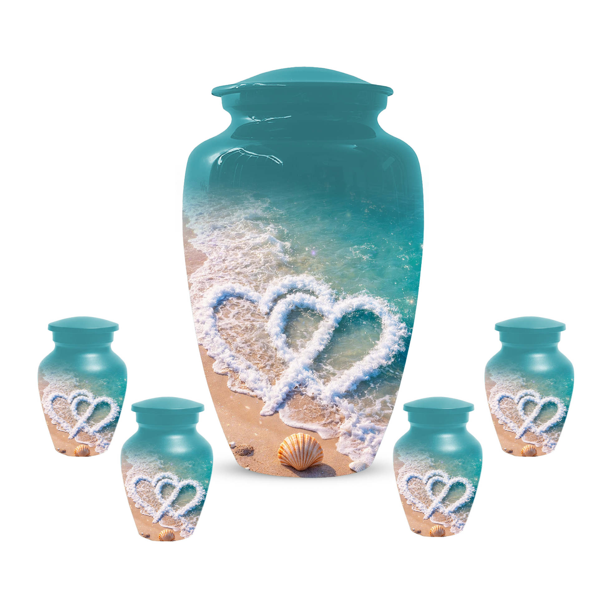 Beach Cremation Urn for Ashes | Personalized Ocean Memorial Urn for Mom