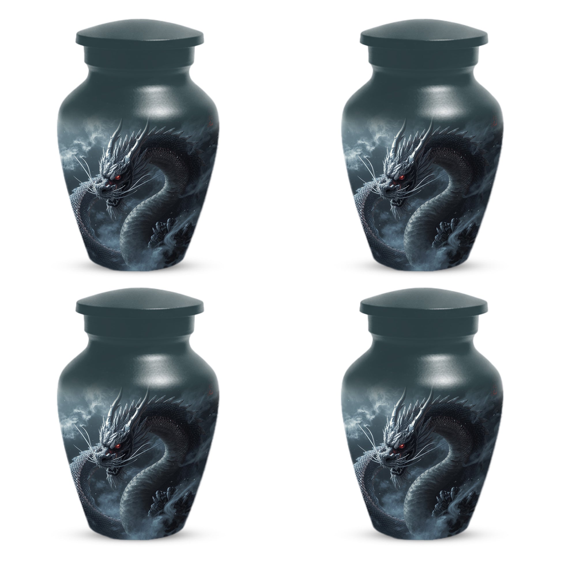 Black Dragon Urn for Human Ashes | Adult Cremation Urn | Mystical Dragon Memorial Funeral Urn
