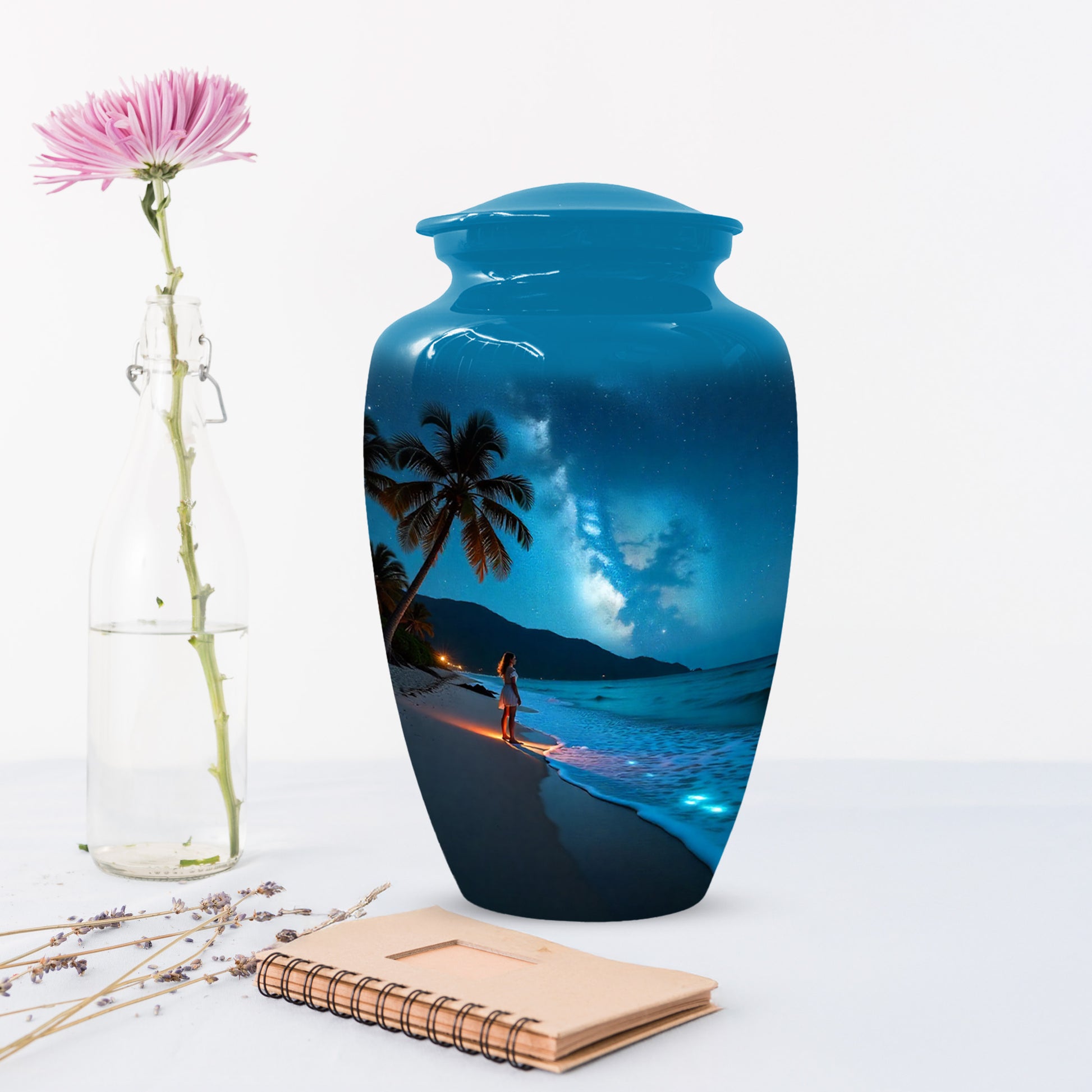 Tropical Beach Urn for Mom – Personalized Urn for Mom| Beautiful Cremation Urns for Women
