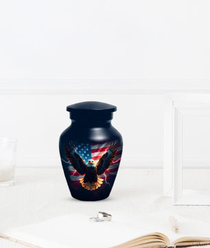 Patriotic Eagle Urn for Human Ashes | American Flag Eagle Adult Cremation Urn Memorial
