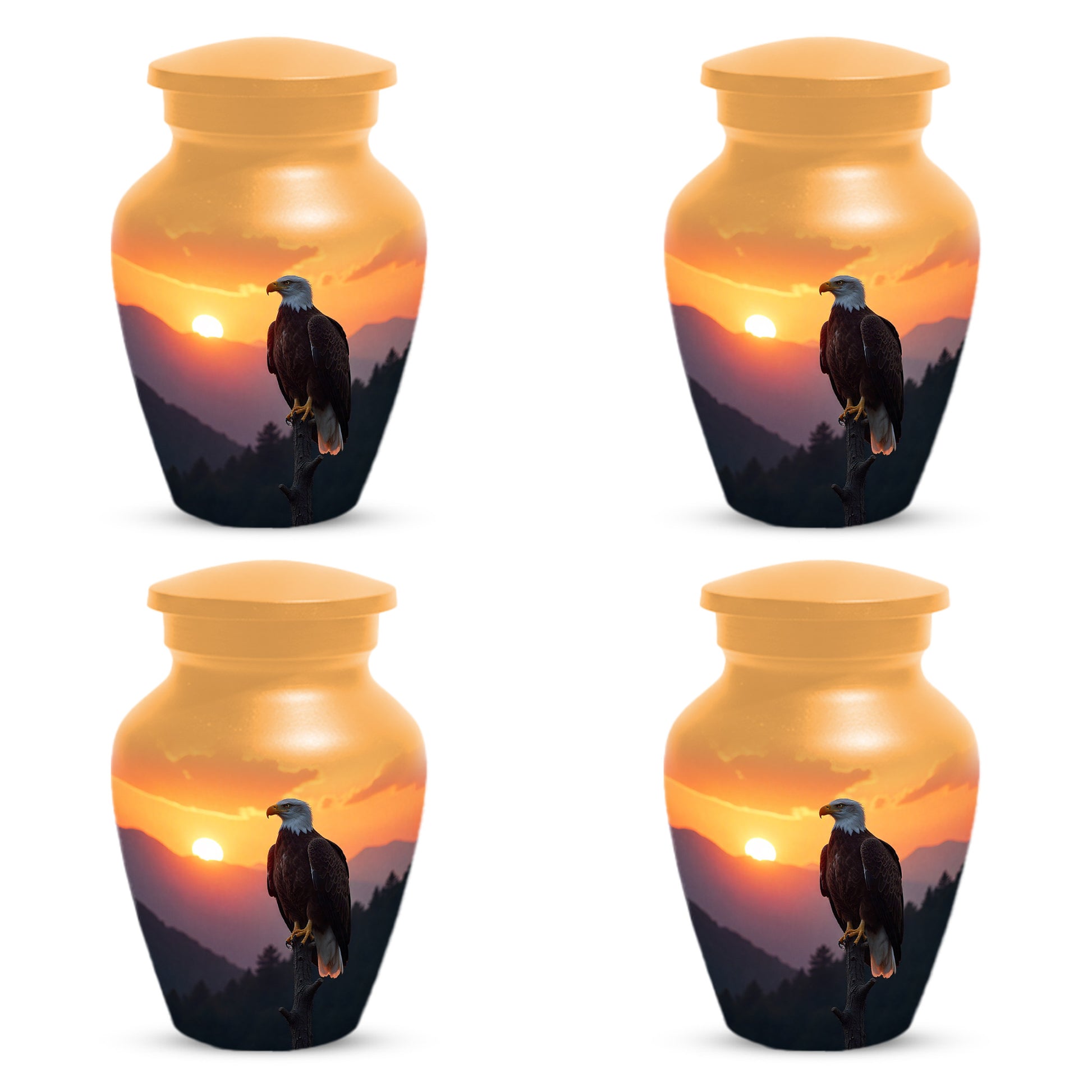 Eagle Sunset Urn for Human Ashes | Majestic Eagle Sunset Adult Cremation Urn