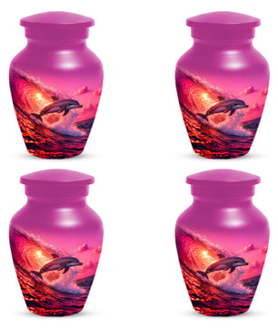 Ocean Dolphin Memorial  Urn for Ashes - Beach Cremation Keepsake  Urns for Mom