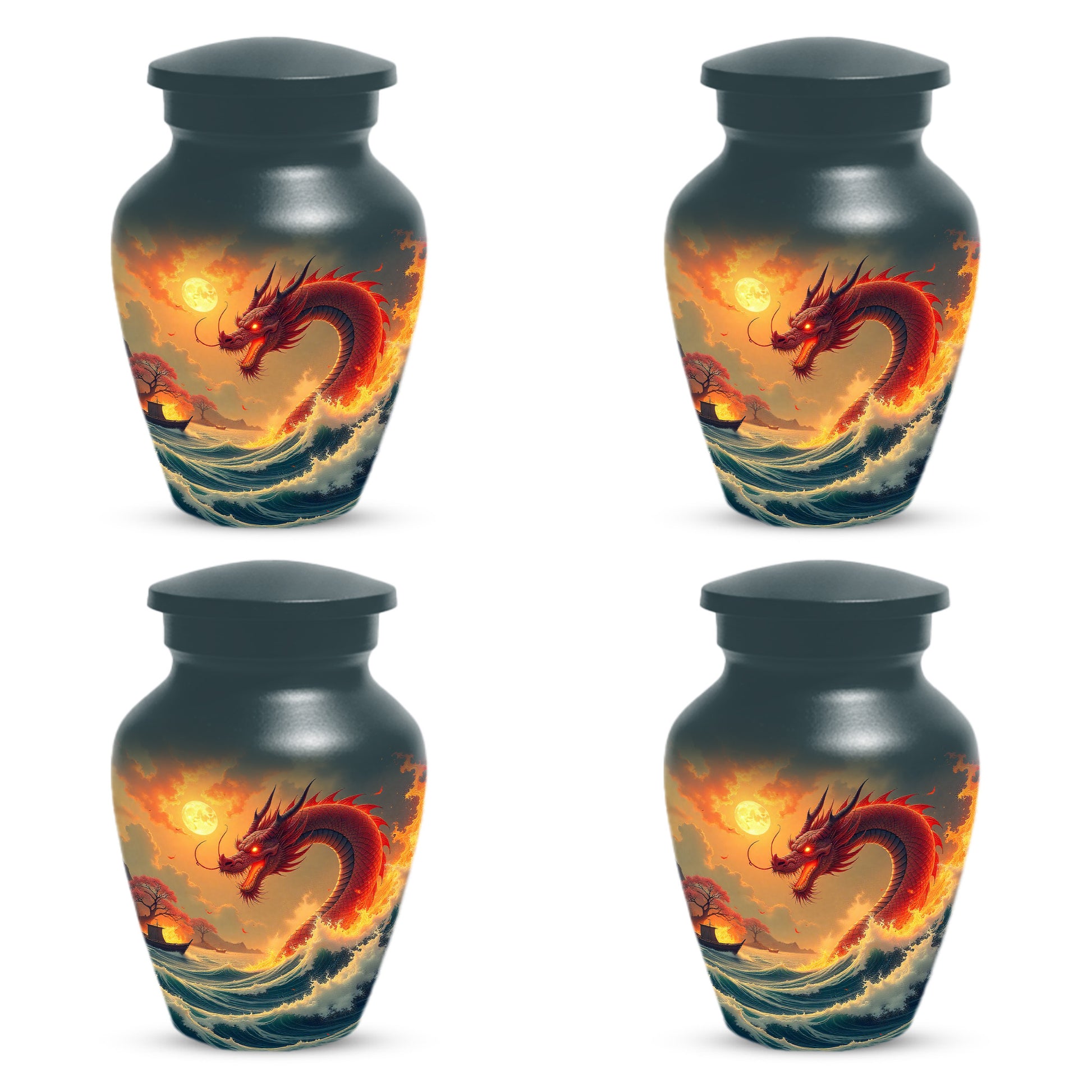 Sea Dragon Urn for Human Ashes | Adult Cremation Urn | Ocean Dragon Memorial Funeral Urn