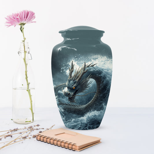 Dragon Urn for Human Ashes | Adult Cremation Urn for Dad | Japanese Dragon Funeral Urn