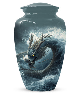 Dragon Urn for Human Ashes | Adult Cremation Urn for Dad | Japanese Dragon Funeral Urn