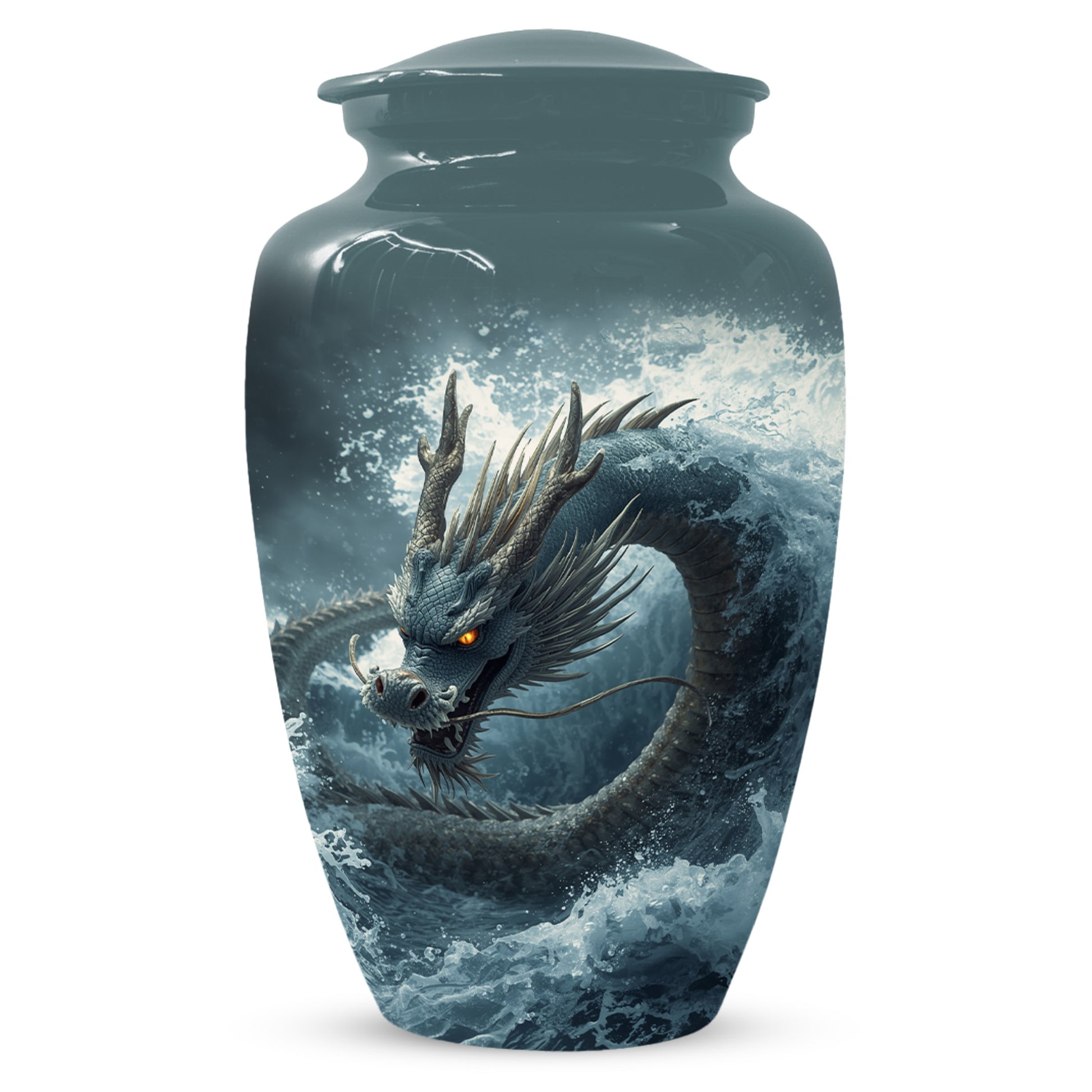 Dragon Urn for Human Ashes | Adult Cremation Urn for Dad | Japanese Dragon Funeral Urn
