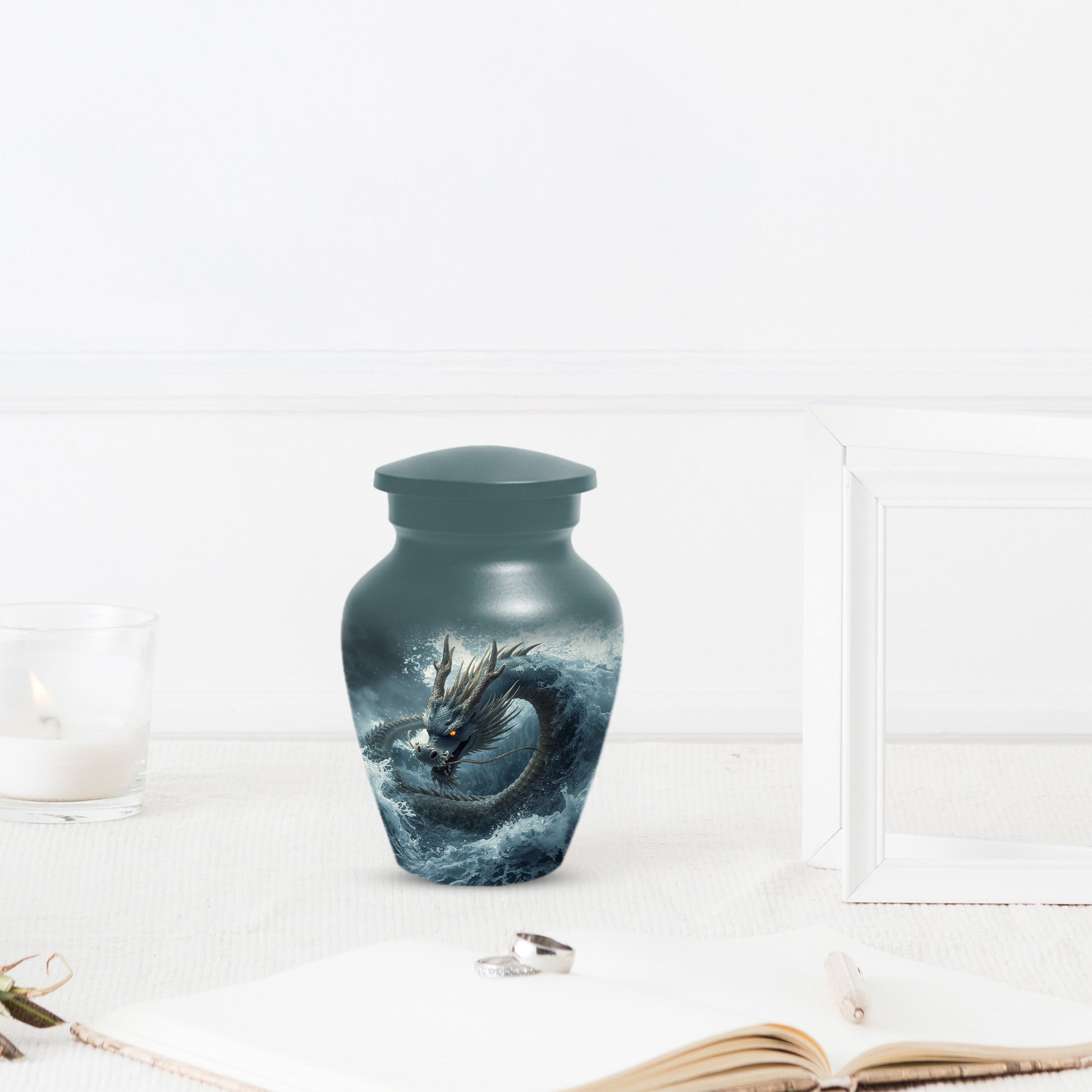 Dragon Urn for Human Ashes | Adult Cremation Urn for Dad | Japanese Dragon Funeral Urn