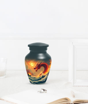 Sea Dragon Urn for Human Ashes | Adult Cremation Urn | Ocean Dragon Memorial Funeral Urn