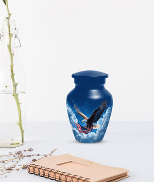 Flying Patriotic Eagle Urn for Human Ashes | American Eagle Adult Cremation Urn