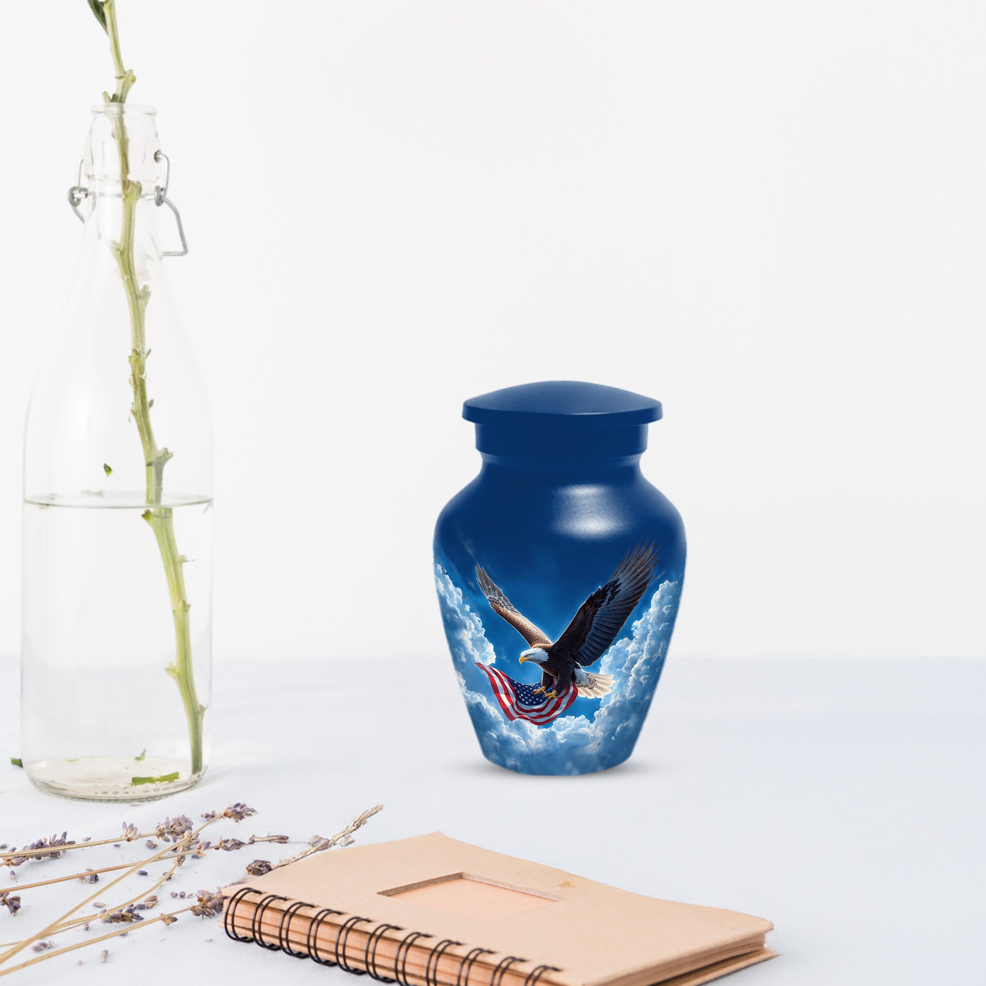 Flying Patriotic Eagle Urn for Human Ashes | American Eagle Adult Cremation Urn