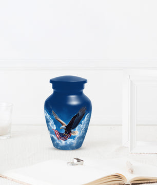 Flying Patriotic Eagle Urn for Human Ashes | American Eagle Adult Cremation Urn
