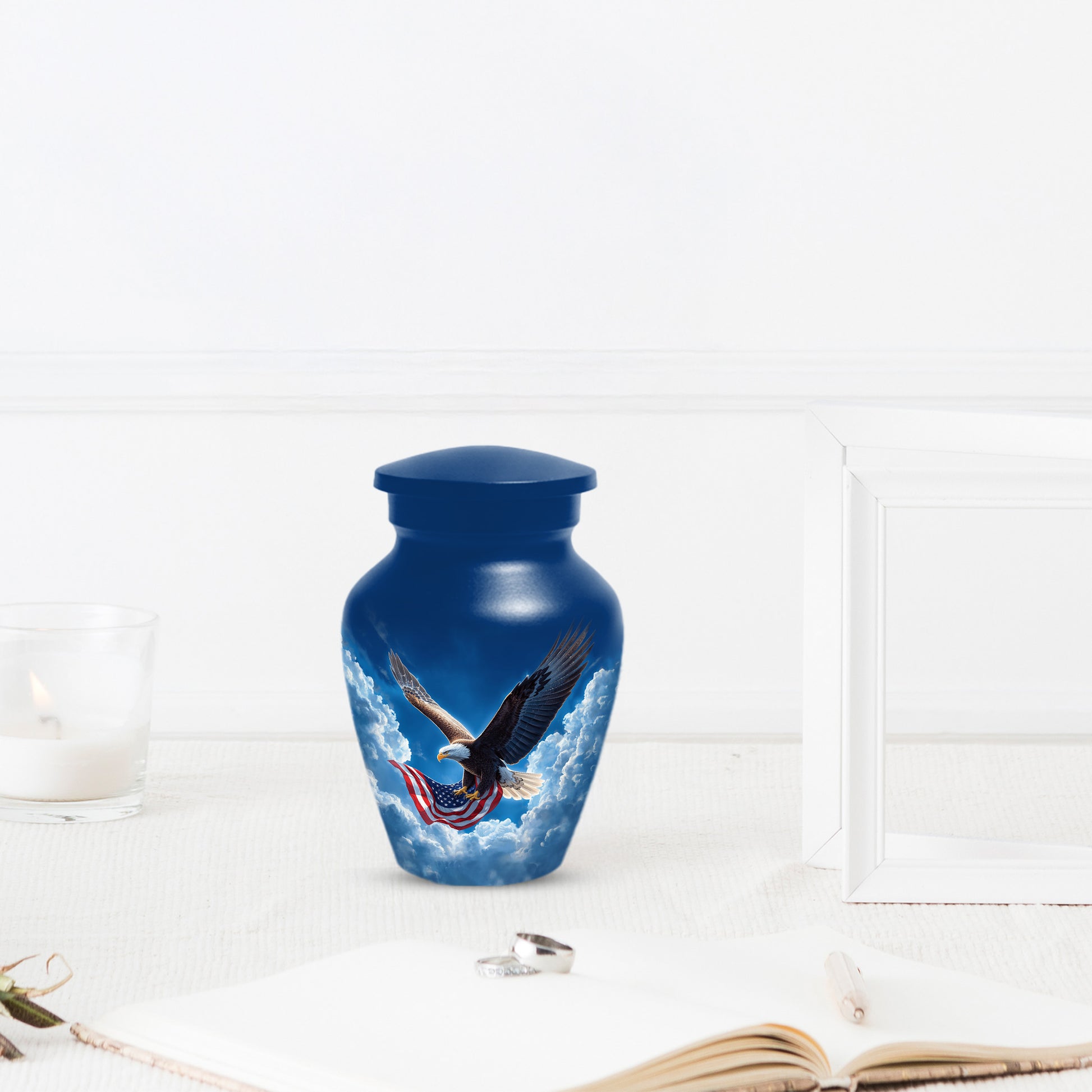 Flying Patriotic Eagle Urn for Human Ashes | American Eagle Adult Cremation Urn