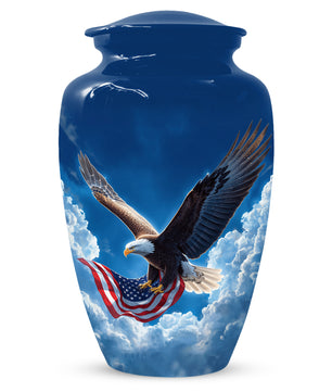 Flying Patriotic Eagle Urn for Human Ashes | American Eagle Adult Cremation Urn