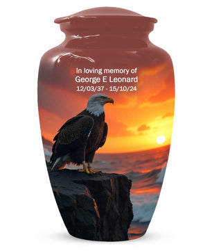 Eagle Sunset Urn for Human Ashes | Majestic Eagle Adult Cremation Urn