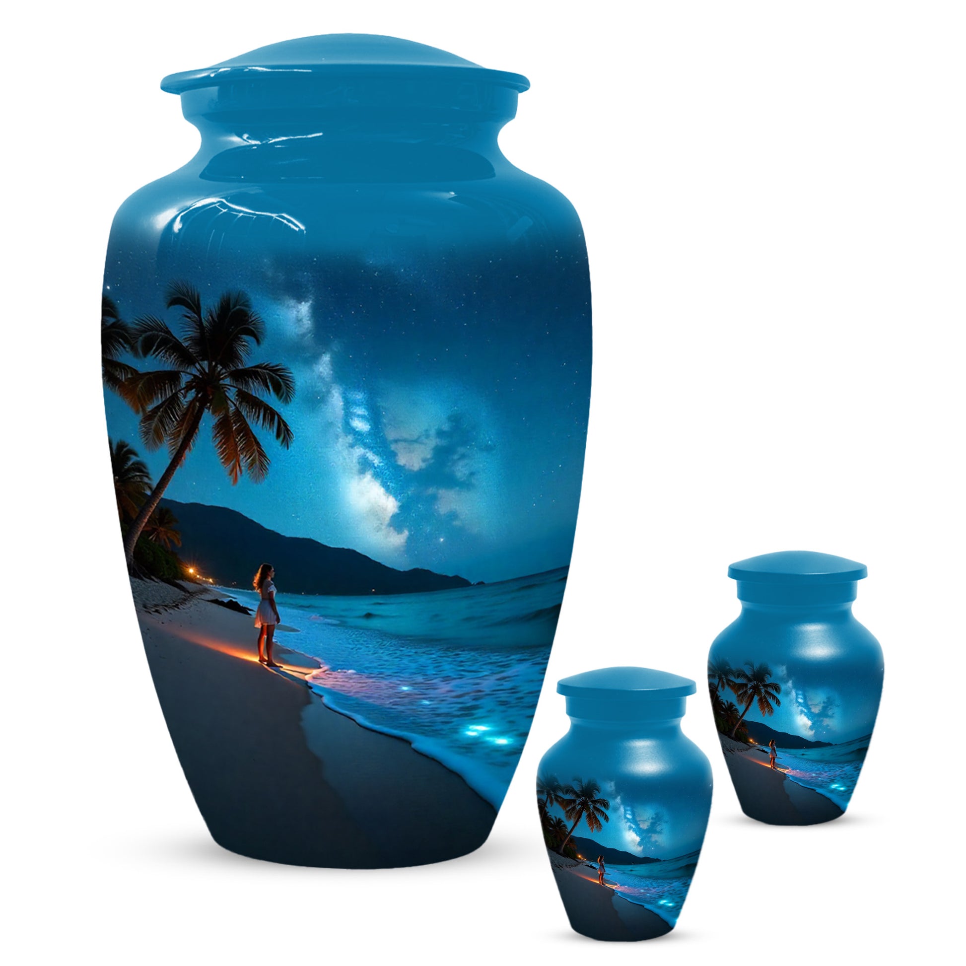Tropical Beach Urn for Mom – Personalized Urn for Mom| Beautiful Cremation Urns for Women