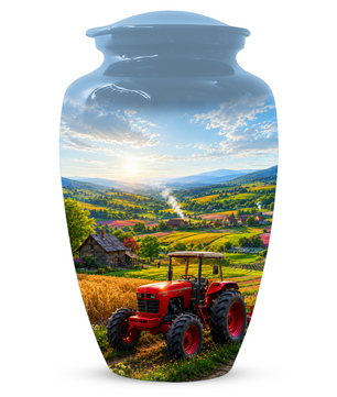 Farm Tractor Urn for Ashes- Personalized Country Memorial for Dad
