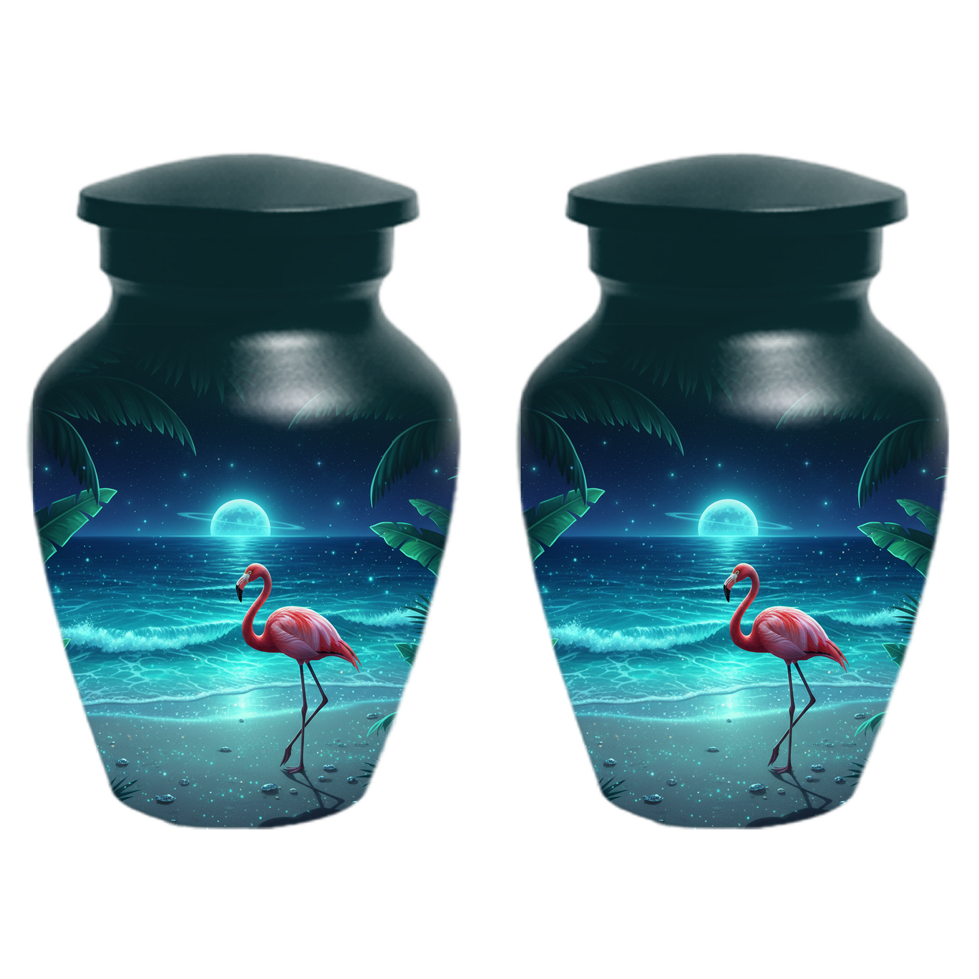 Flamingo Urn for Ashes, Custom Beach Cremation Urn For Ashes