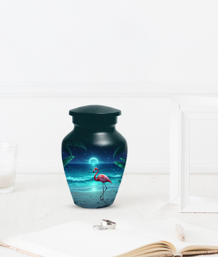 Flamingo Urn for Ashes, Custom Beach Cremation Urn For Ashes