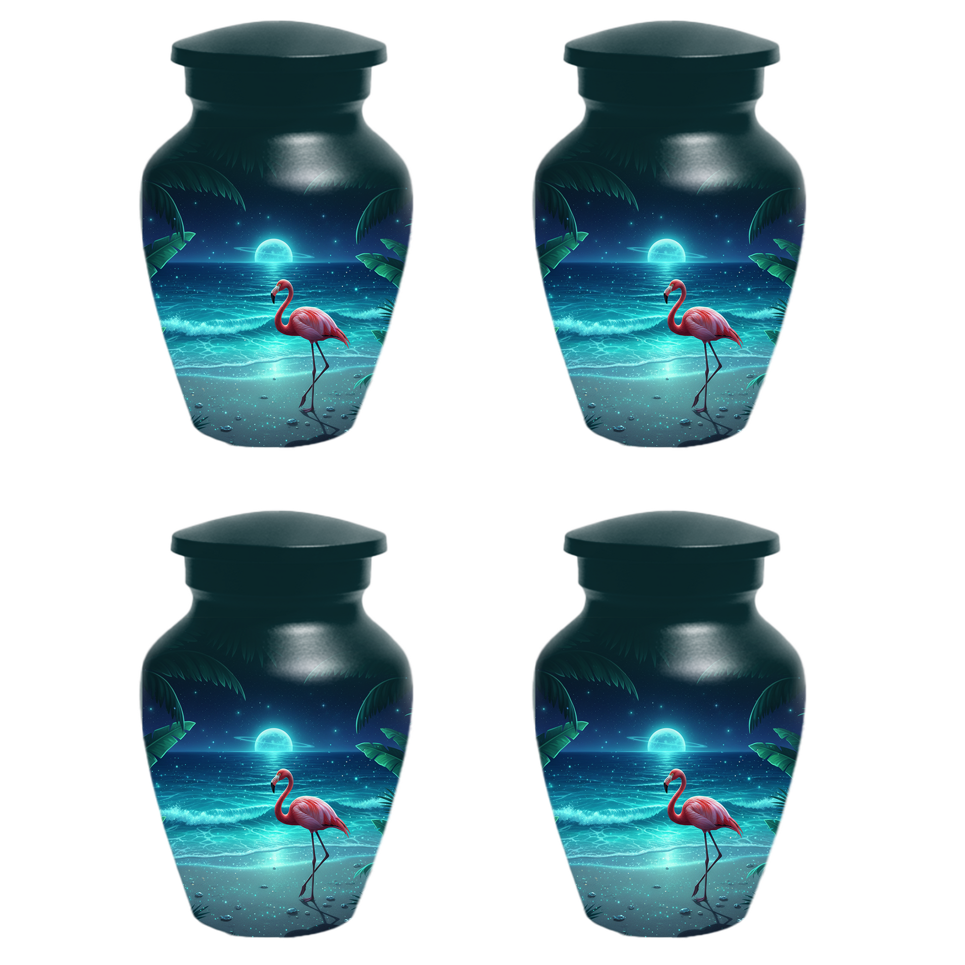 Flamingo Urn for Ashes, Custom Beach Cremation Urn For Ashes