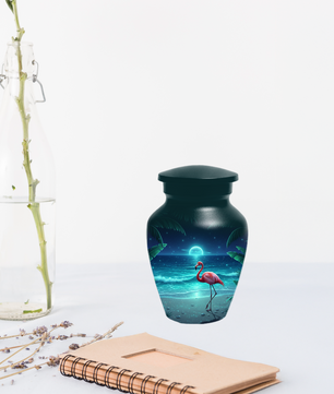 Flamingo Urn for Ashes, Custom Beach Cremation Urn For Ashes