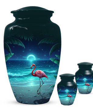Flamingo Urn for Ashes, Custom Beach Cremation Urn For Ashes