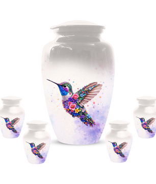 Personalized Hummingbird Cremation Urn for Human Ashes