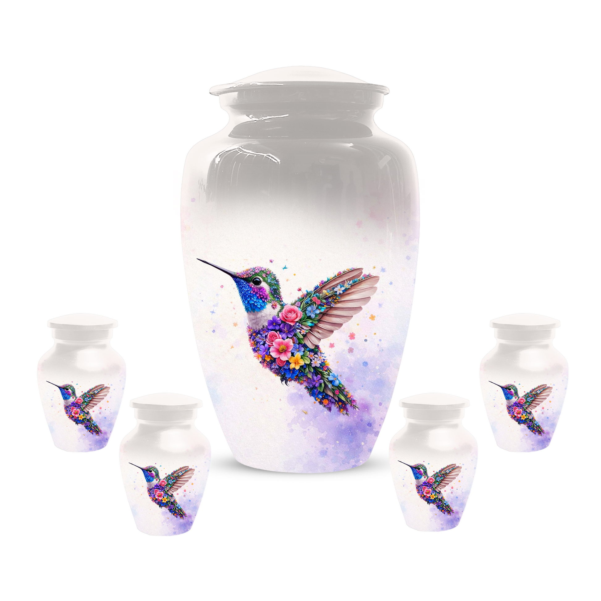 Personalized Hummingbird Cremation Urn for Human Ashes