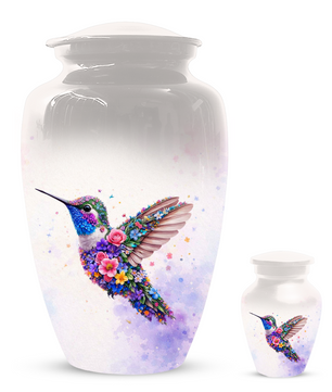 Personalized Hummingbird Cremation Urn for Human Ashes