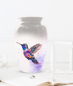 Personalized Hummingbird Cremation Urn for Human Ashes