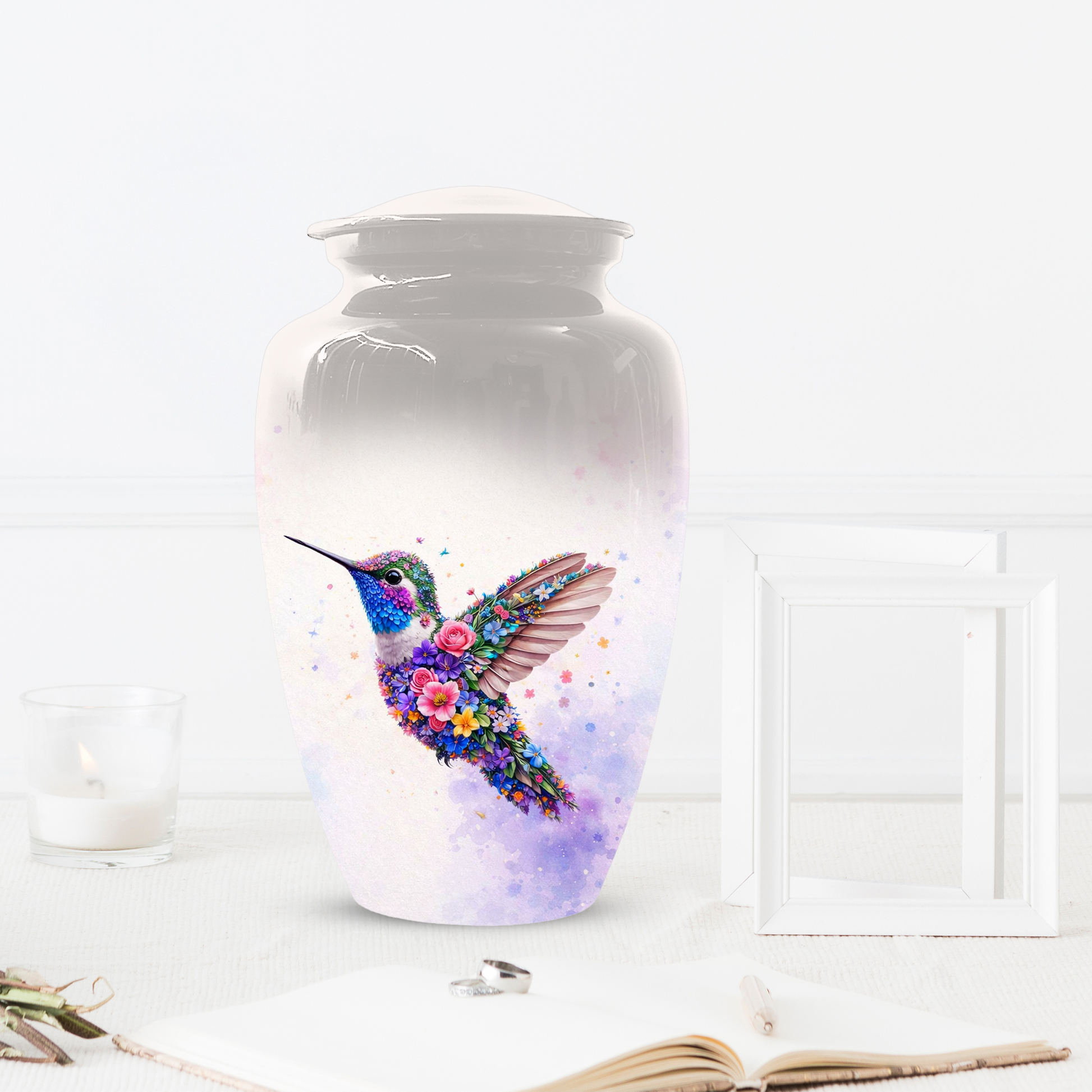 Personalized Hummingbird Cremation Urn for Human Ashes