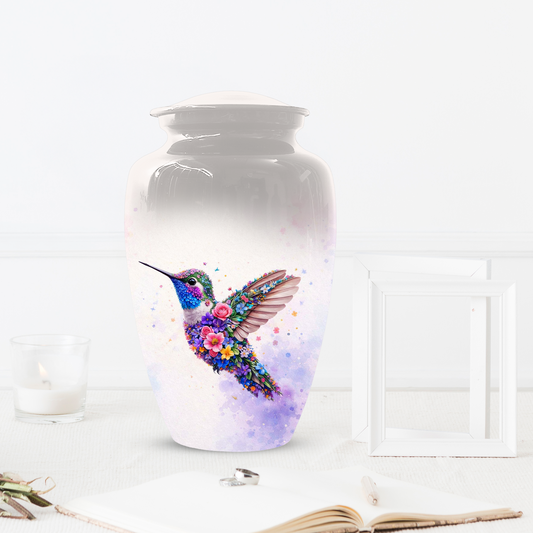 Personalized Hummingbird Cremation Urn for Human Ashes