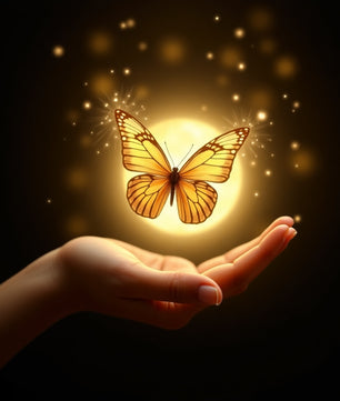 Yellow Butterfly Urn for Human Ashes | Elegant Yellow Butterfly Cremation Urn for Adult Ashes