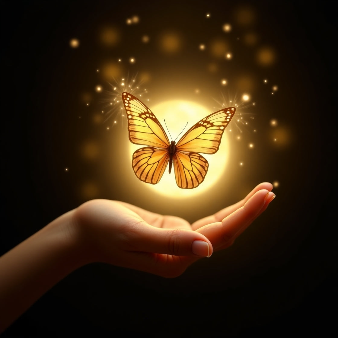 Yellow Butterfly Urn for Human Ashes | Elegant Yellow Butterfly Cremation Urn for Adult Ashes