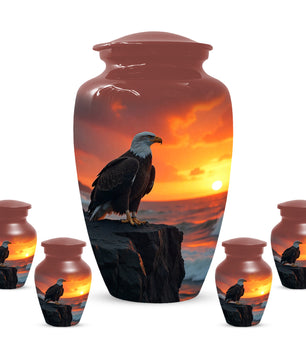 Eagle Sunset Urn for Human Ashes | Majestic Eagle Adult Cremation Urn