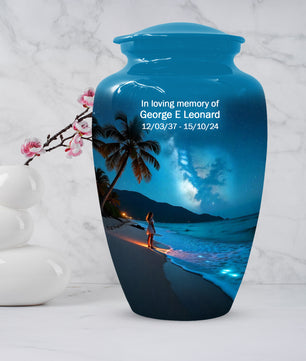Tropical Beach Urn for Mom – Personalized Urn for Mom| Beautiful Cremation Urns for Women
