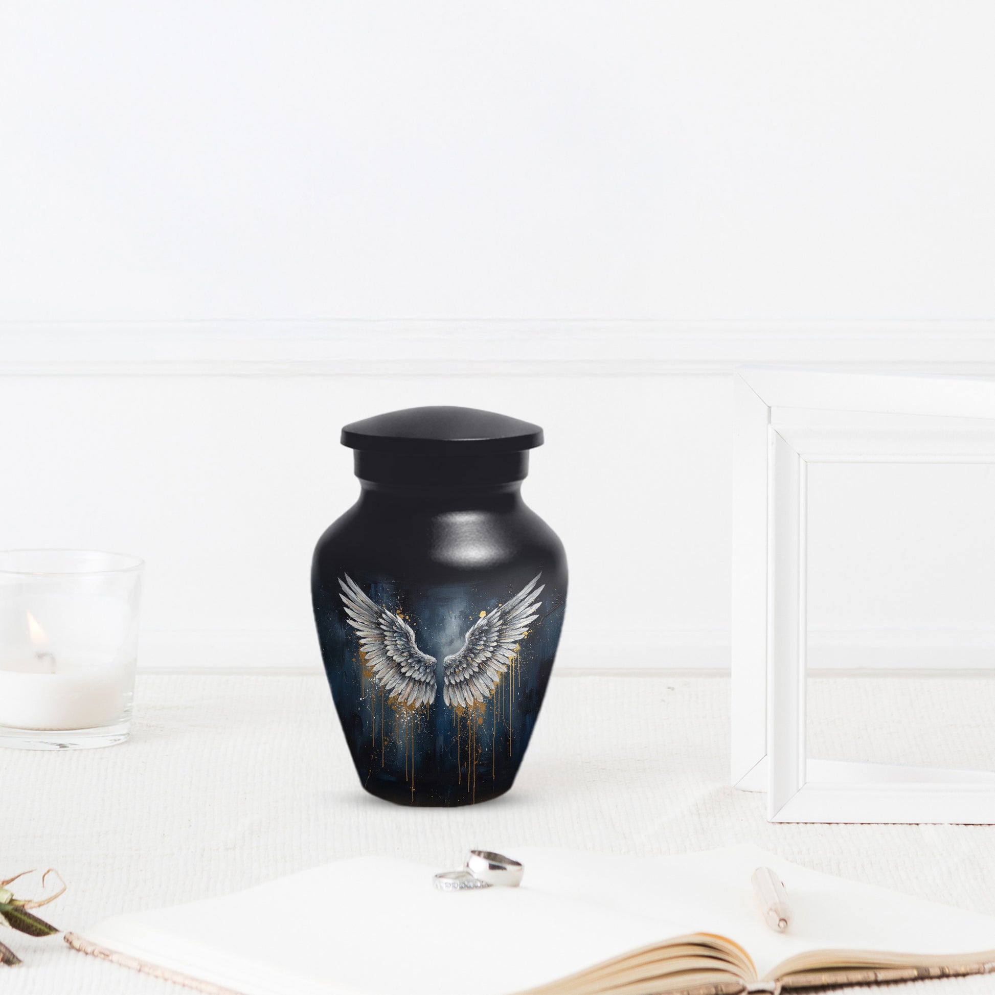 Gold Angel Wing Urn for Adult Ashes | Elegant Adult Cremation Urn & Memorial