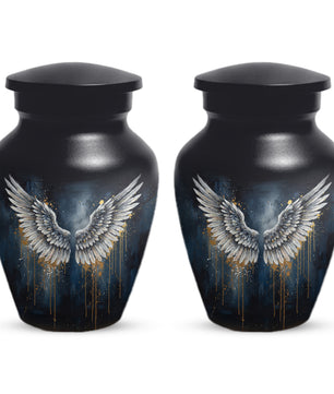 Gold Angel Wing Urn for Adult Ashes | Elegant Adult Cremation Urn & Memorial
