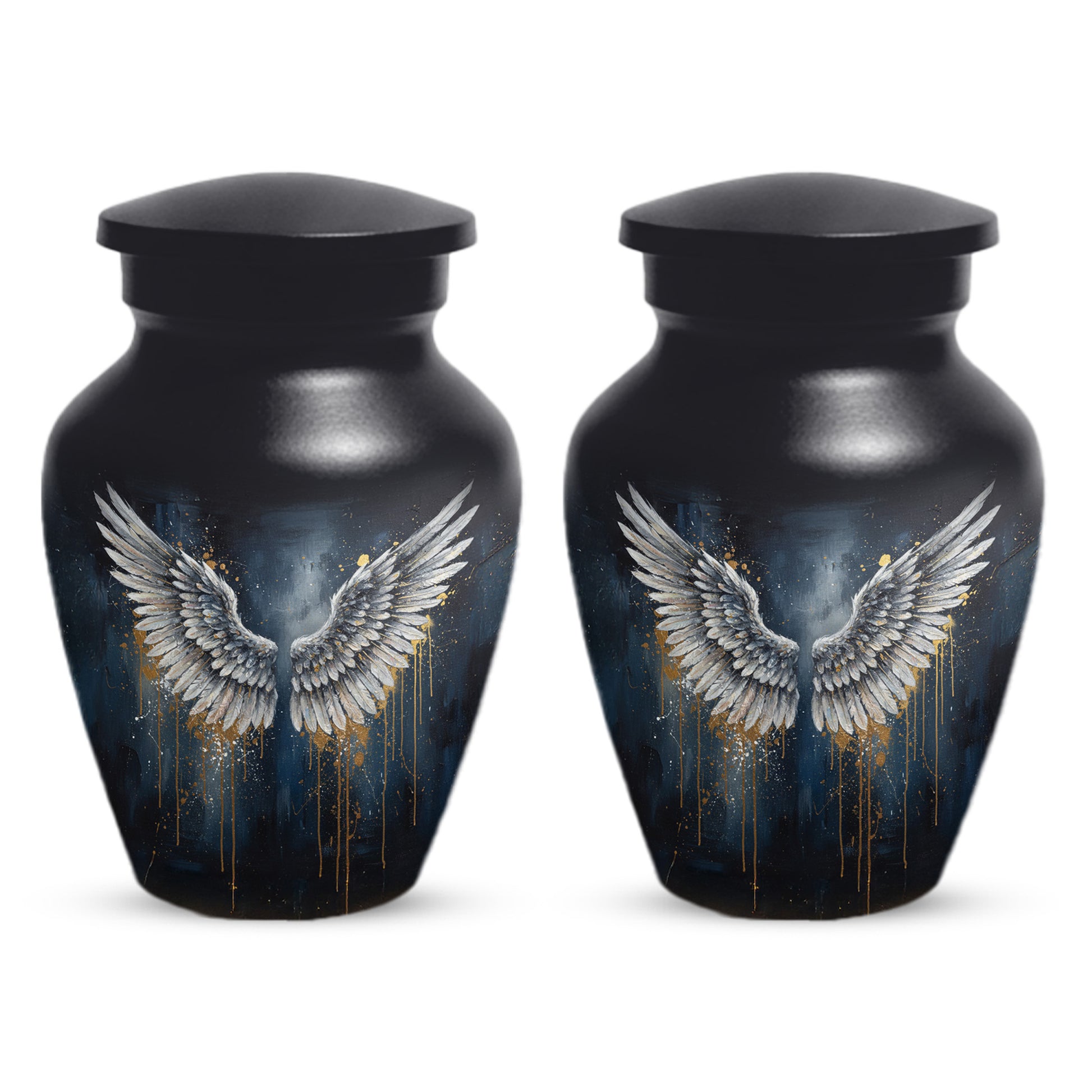 Gold Angel Wing Urn for Adult Ashes | Elegant Adult Cremation Urn & Memorial