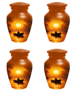 Fishing Cremation Urn for Dad | Personalized Gone Fishing Memorial Urn for Human Ashes