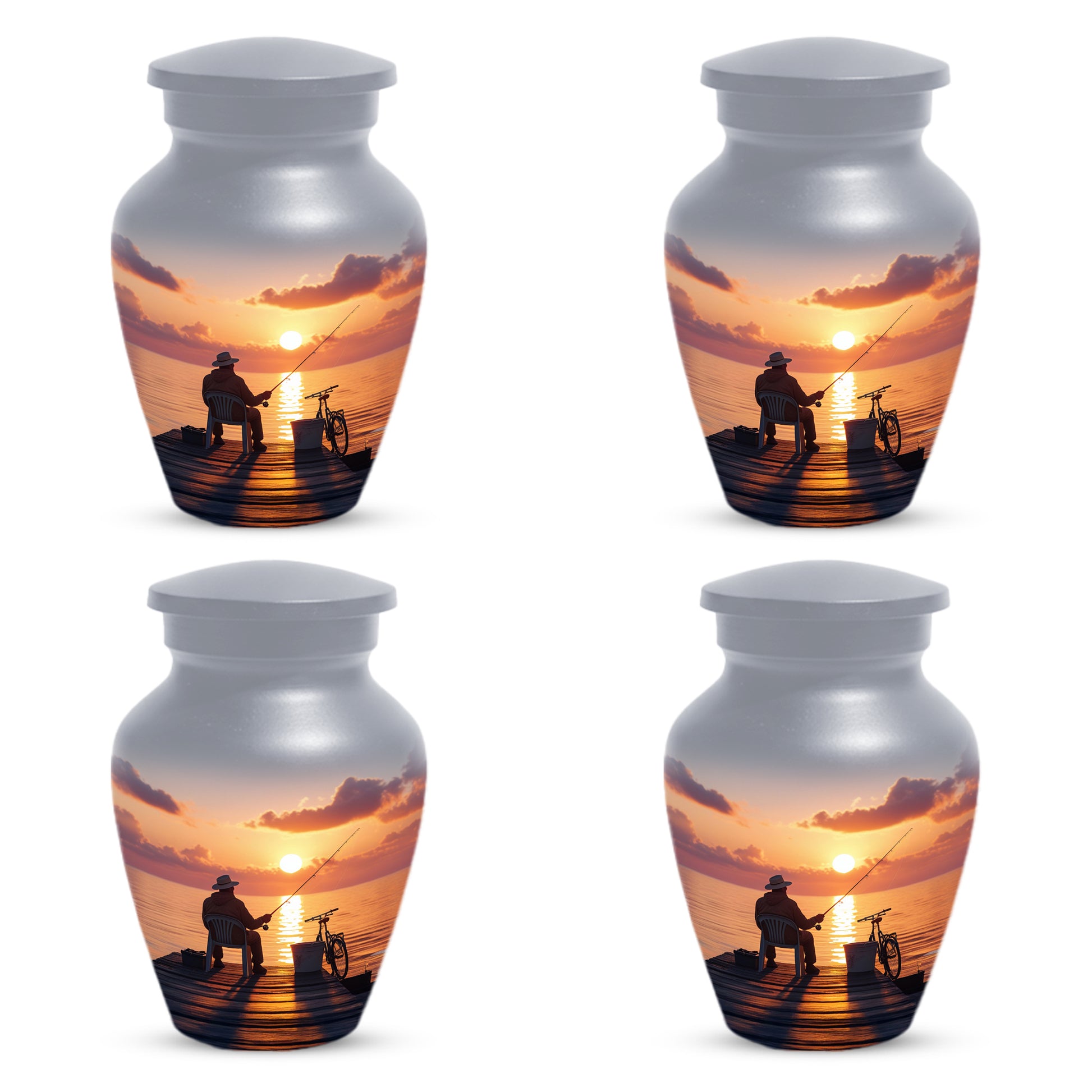 Fishing Cremation Urn for Human Ashes | Adult Fishing Memorial Urn
