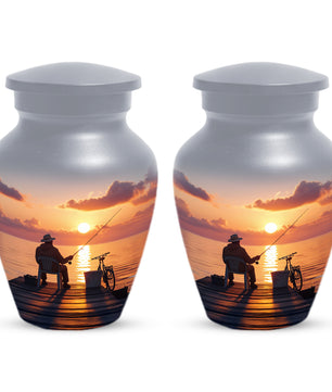 Fishing Cremation Urn for Human Ashes | Adult Fishing Memorial Urn