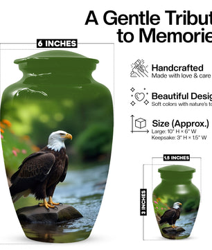 Eagle Urn for Human Ashes | Majestic Eagle Adult Cremation Urn | Memorial Funeral Urn