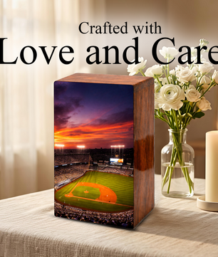 Personalized Baseball Stadium Urn – Baseball Memorial Urns for Human Ashes