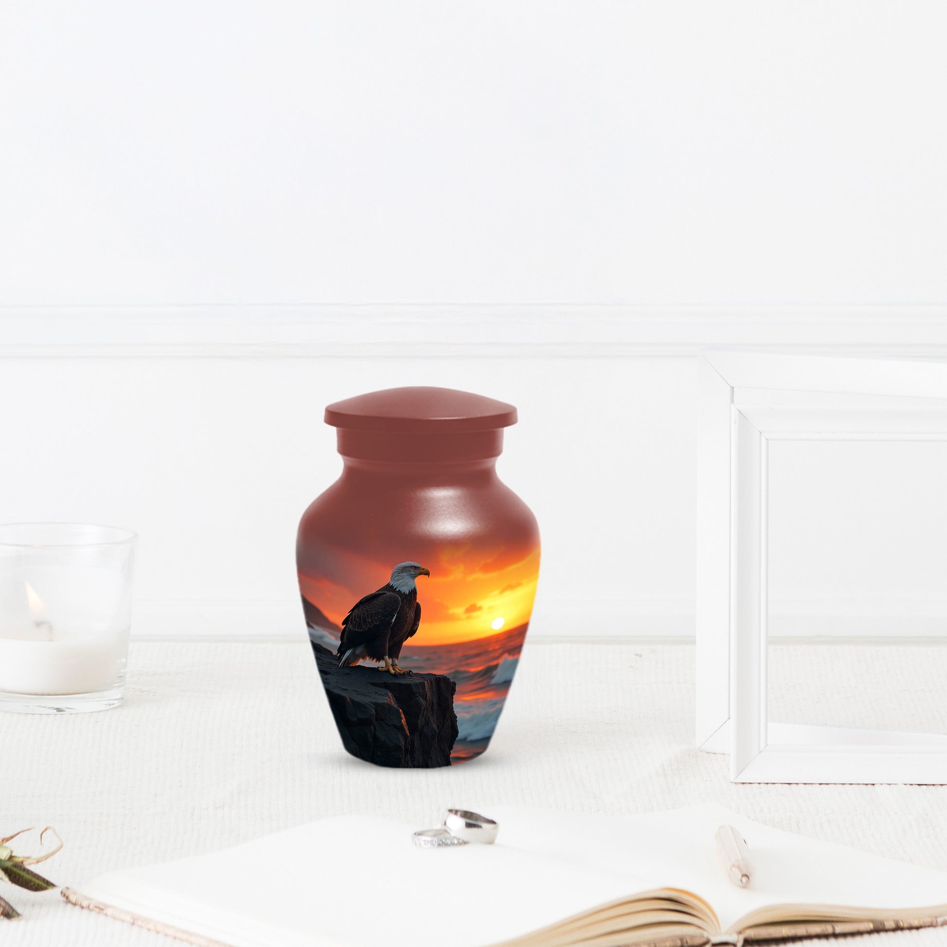 Eagle Sunset Urn for Human Ashes | Majestic Eagle Adult Cremation Urn