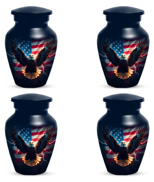 Patriotic Eagle Urn for Human Ashes | American Flag Eagle Adult Cremation Urn Memorial