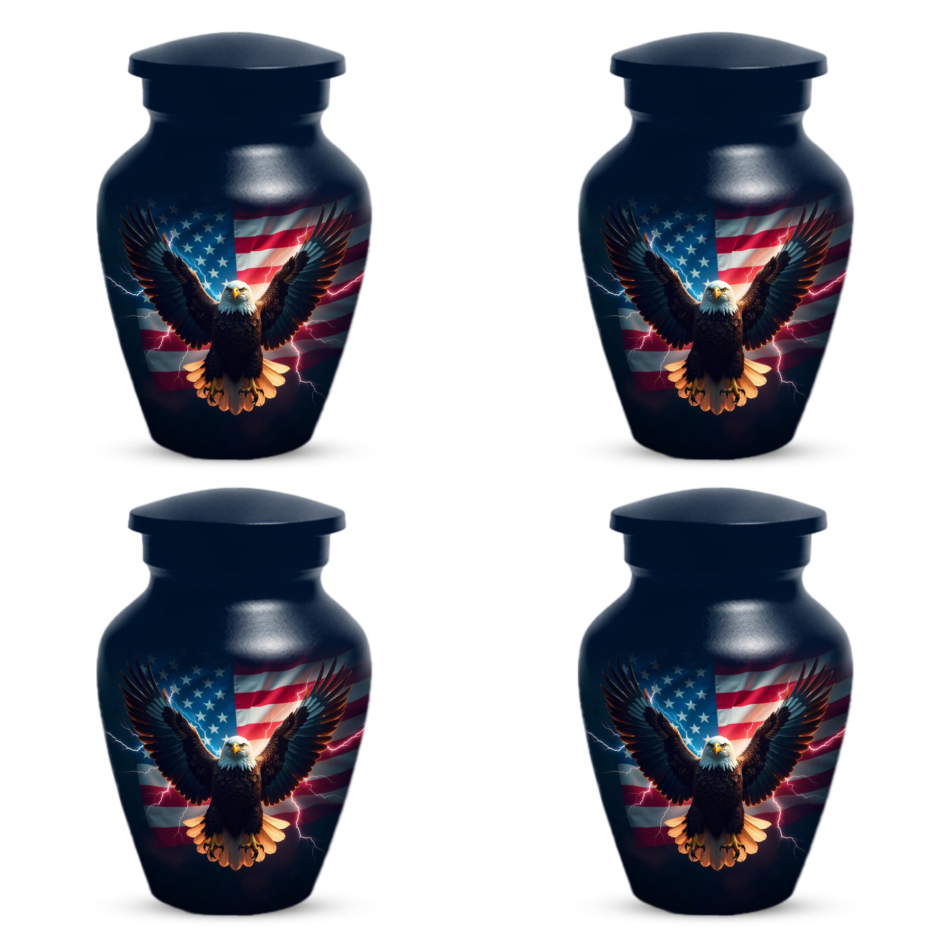 Patriotic Eagle Urn for Human Ashes | American Flag Eagle Adult Cremation Urn Memorial
